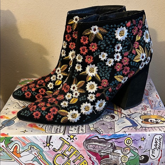 Jeffrey Campbell Shoes - Jeffrey Campbell Floral Embroidered Ankle Boots